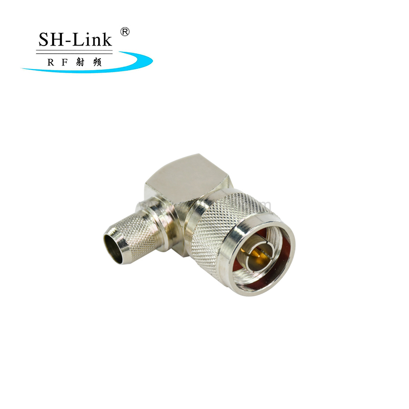 OEM right angle N plug type connector for LMR240cable,brass material